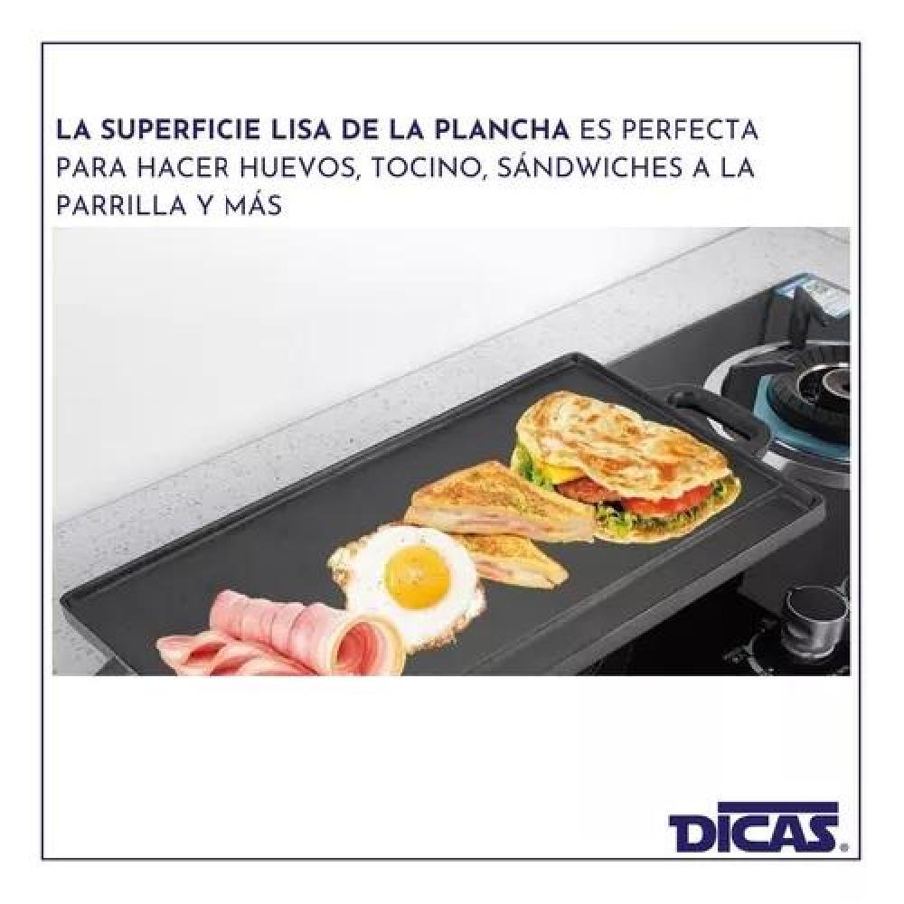 PLANCHA CHURRASQUERA REVERSIBLE FIERRO FUNDIDO 50X23 CM - 4