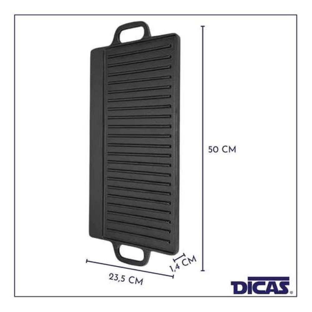 PLANCHA CHURRASQUERA REVERSIBLE FIERRO FUNDIDO 50X23 CM - 5