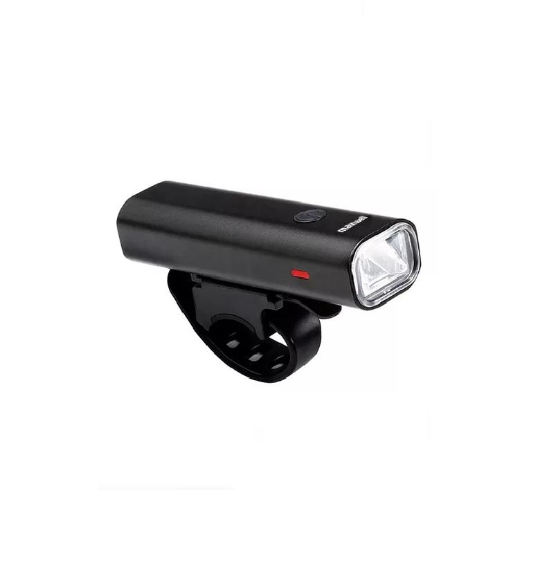 LUZ BICICLETA LUZ2 SET DELANTERA TRASERA USB MAXWELL IMPERMEABLE COLOR NEGRO - 1