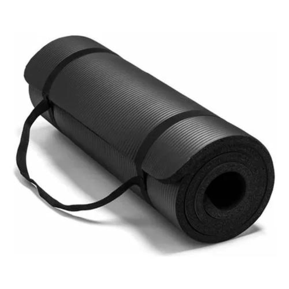 MAT 10 MM YOGA PILATES EXTRA GRUESO, LARGO COLOR NEGRO - 3