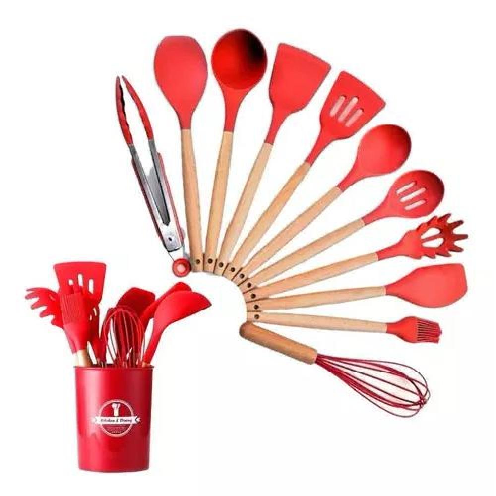 SET X12 UTENSILLOS DE COCINA ANTIADHERENTES DE SILICONA - 1