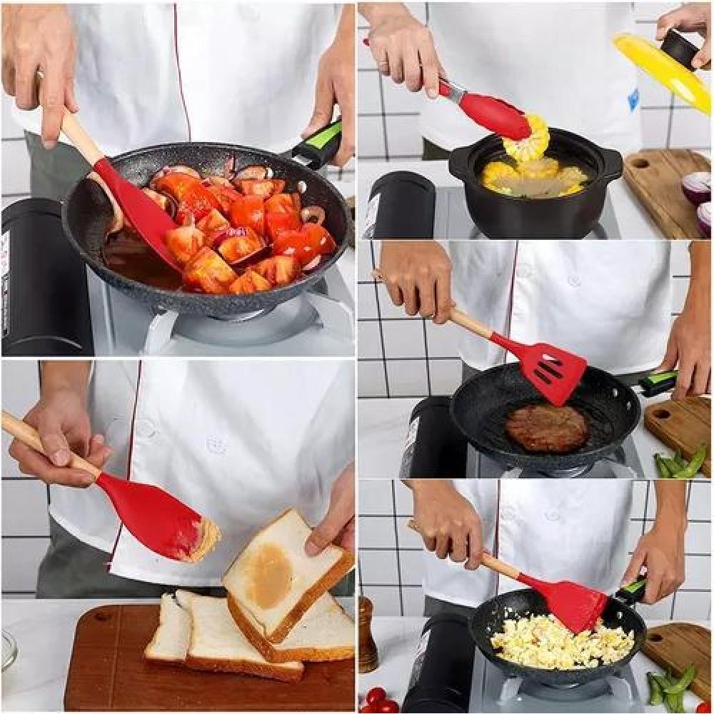 SET X12 UTENSILLOS DE COCINA ANTIADHERENTES DE SILICONA - 3