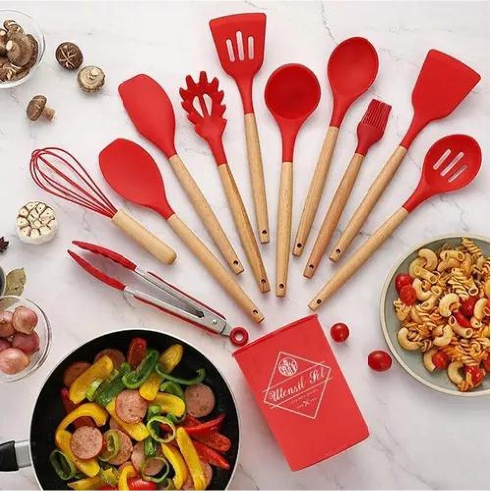 SET X12 UTENSILLOS DE COCINA ANTIADHERENTES DE SILICONA - 5