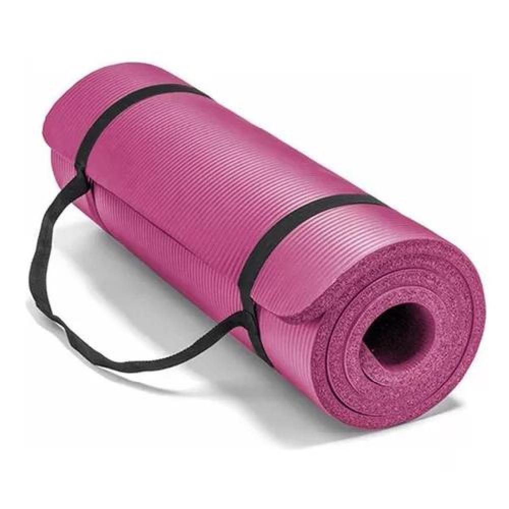 MAT 10MM YOGA PILATES EXTRA GRUESO COLOR ROSA - 3