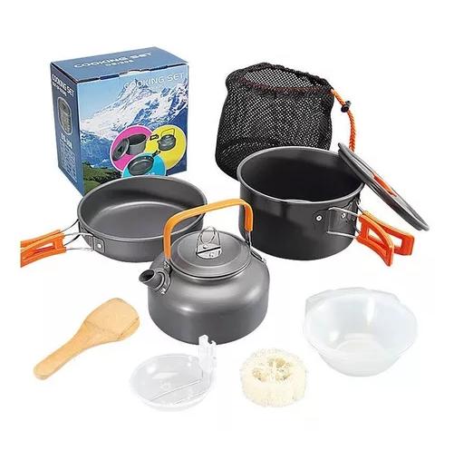 SET OLLAS OUTDOOR CAMPING COCINILLA UTENSILIOS - 2