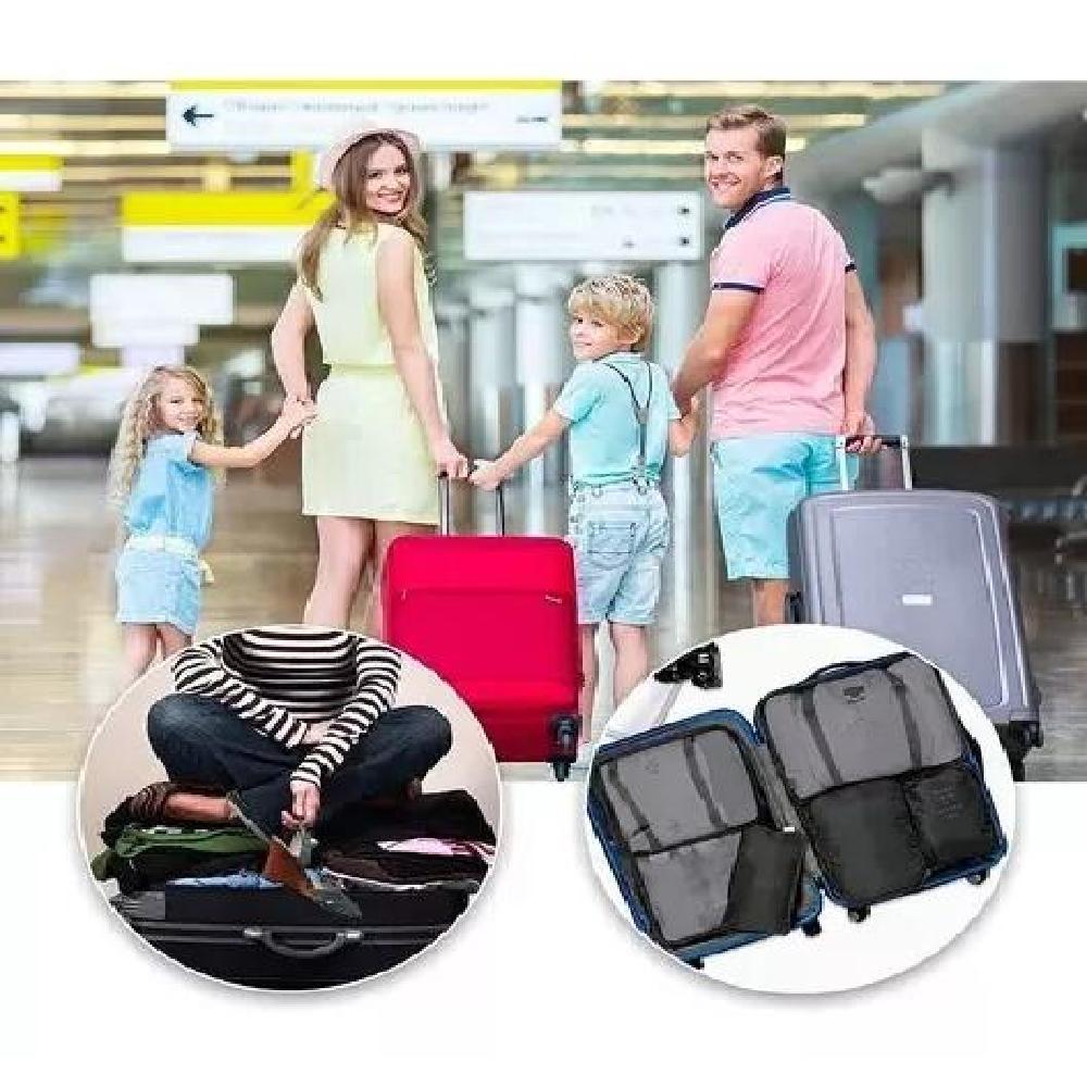 SET 7 ORGANIZADORES EQUIPAJE COLOR NEGRO ACERO - 8