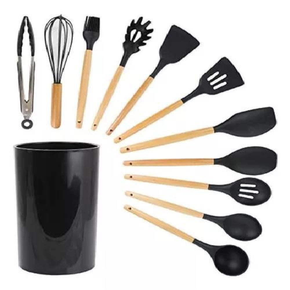 SET 11 DE COCINA ANTIADHERENTES DE SILICONA + ALMACENAMIENTO - 1