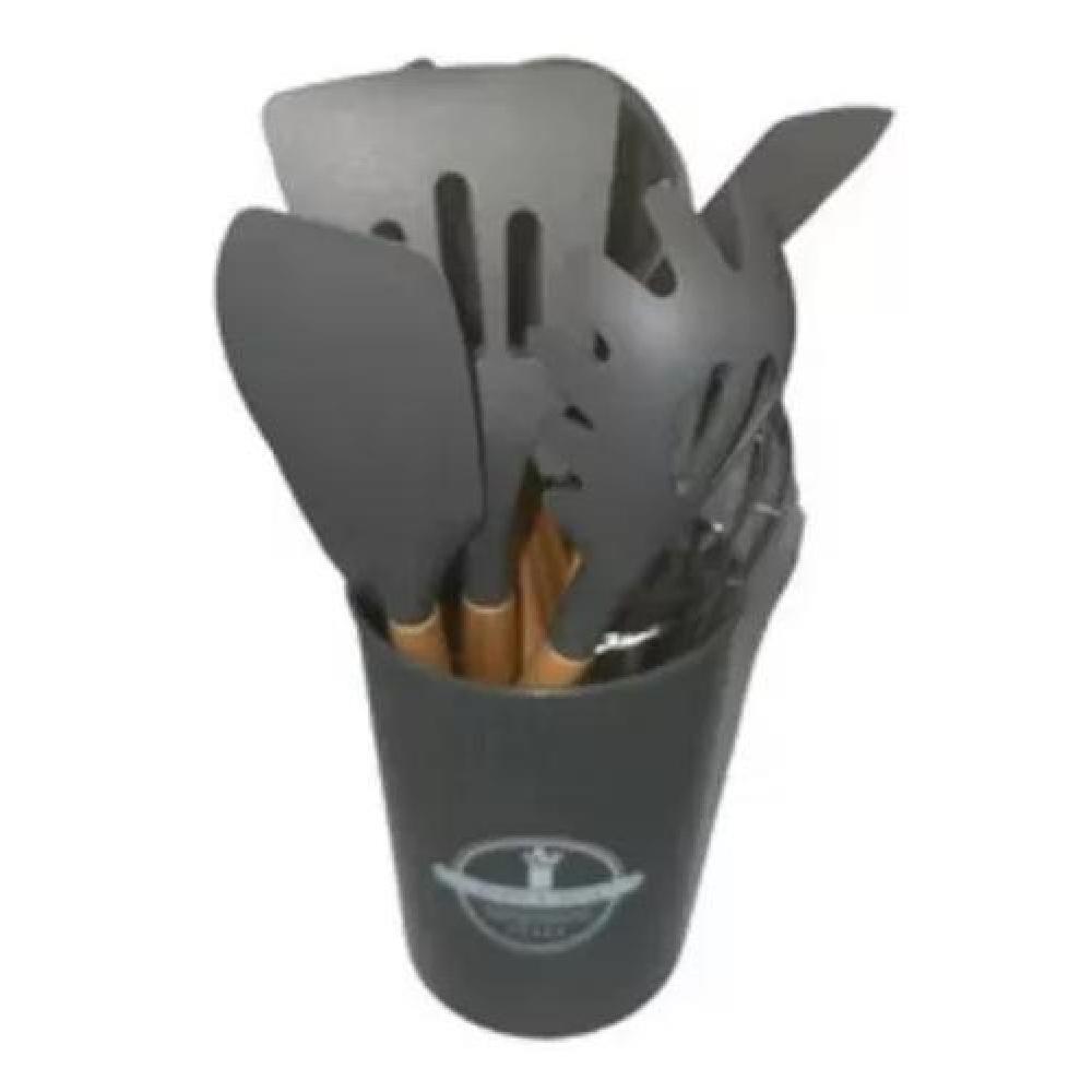 PLUS GOURMET 1073 SET UTENSILIOS COCINA INICIAL SILICONA MADERA - 2