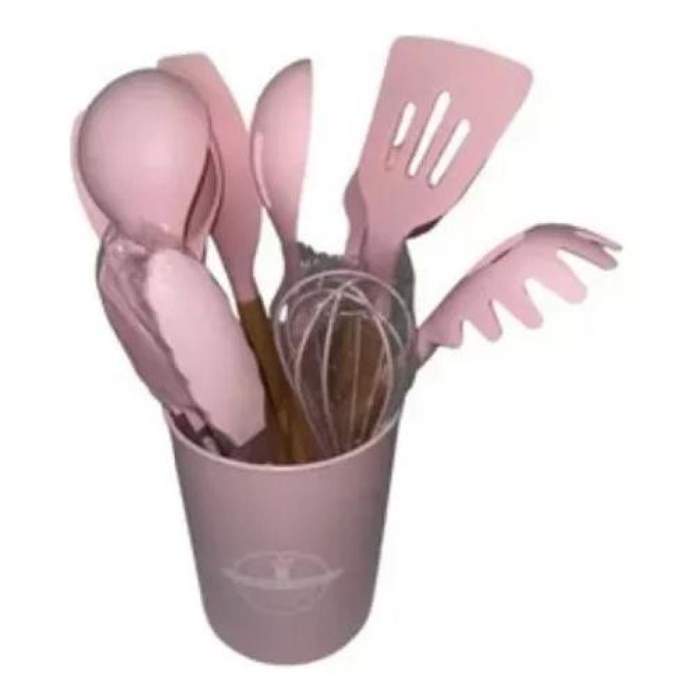 PLUS GOURMET 1073 SET UTENSILIOS COCINA INICIAL SILICONA MADERA - 3