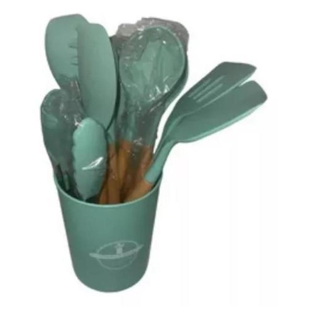 PLUS GOURMET 1073 SET UTENSILIOS COCINA INICIAL SILICONA MADERA - 4
