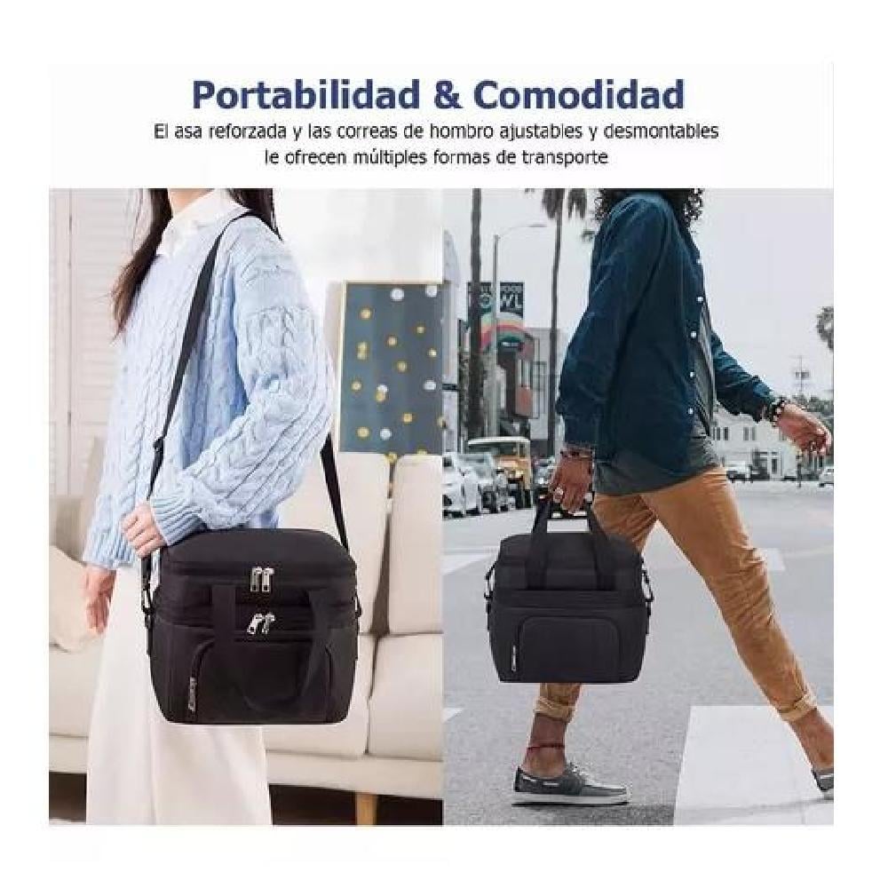 LONCHERAS ESCOLARE IMPERMEABLE 10LGRAN CAPACIDAD Y BANDOLERA - 7