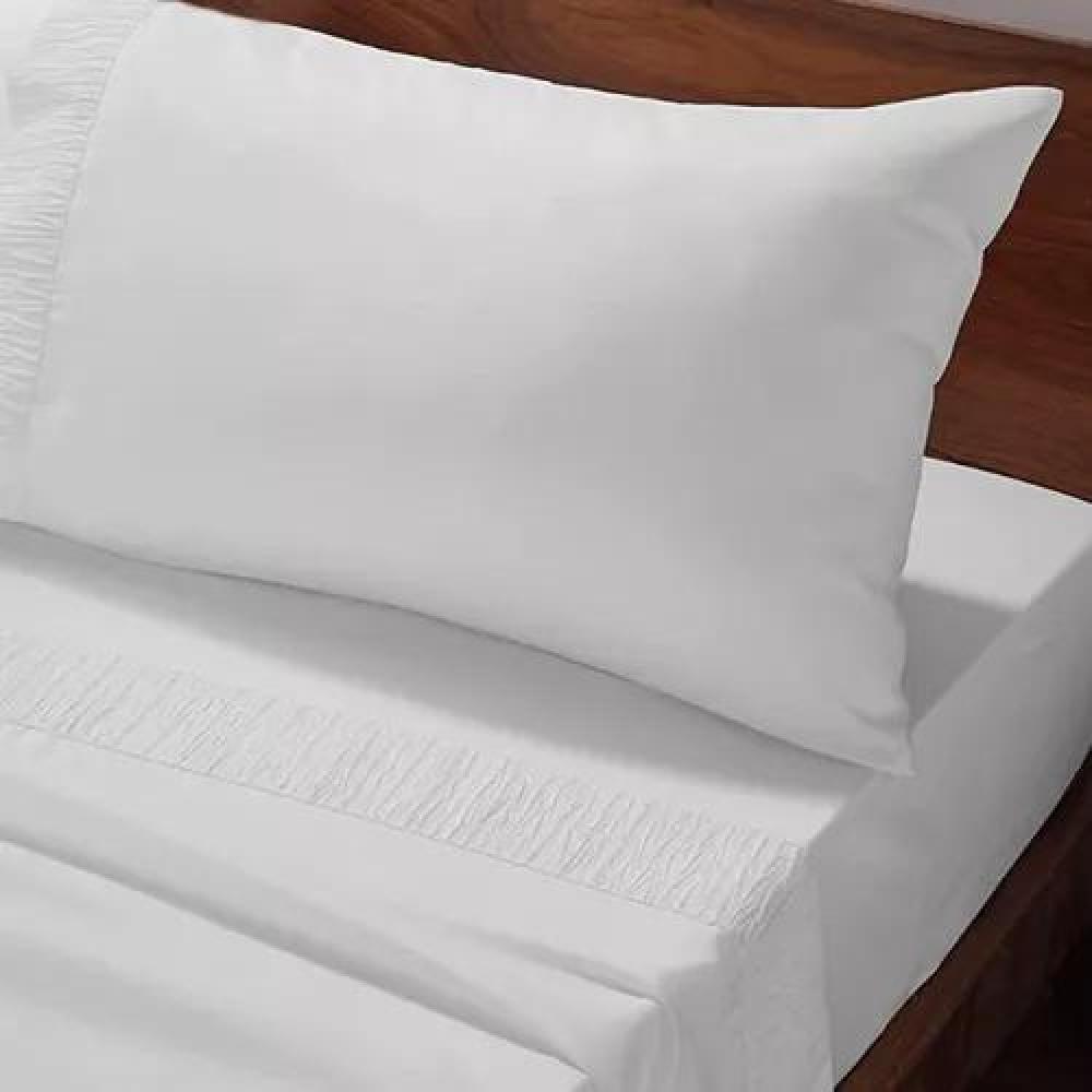 SÁBANAS 1.5 PLAZAS 300 HILOS MICROFIBRA BLANCO +FUNDA ALMOHADA - 1