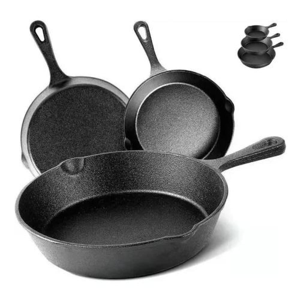 SET DE 3 SARTENES 3 HIERRO FUNDIDO 16 20 Y 26CM FIERRO - 1