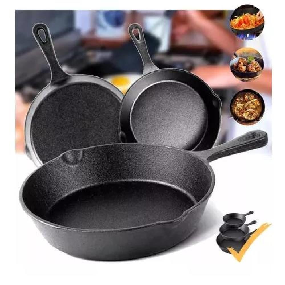 SET DE 3 SARTENES 3 HIERRO FUNDIDO 16 20 Y 26CM FIERRO - 2