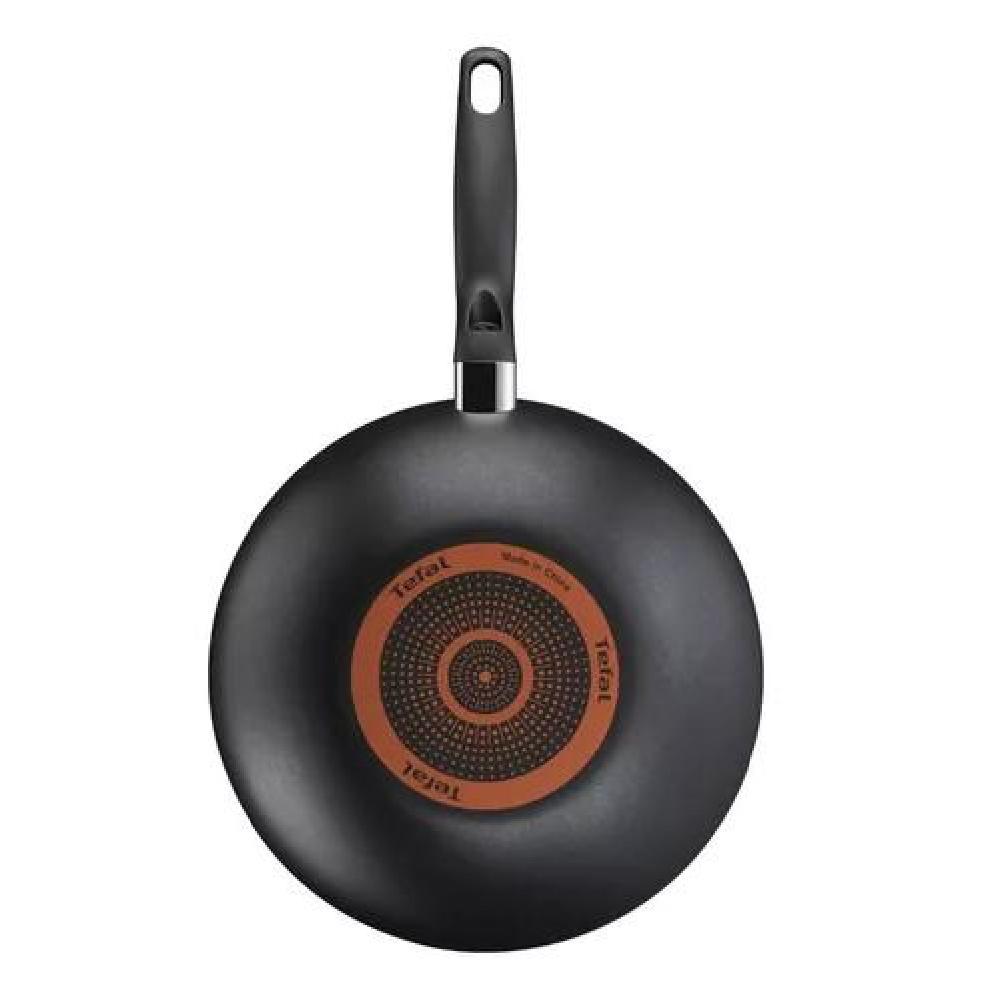 WOK 28 CM + TAPA SUPER COOK COLOR NEGRO - 2