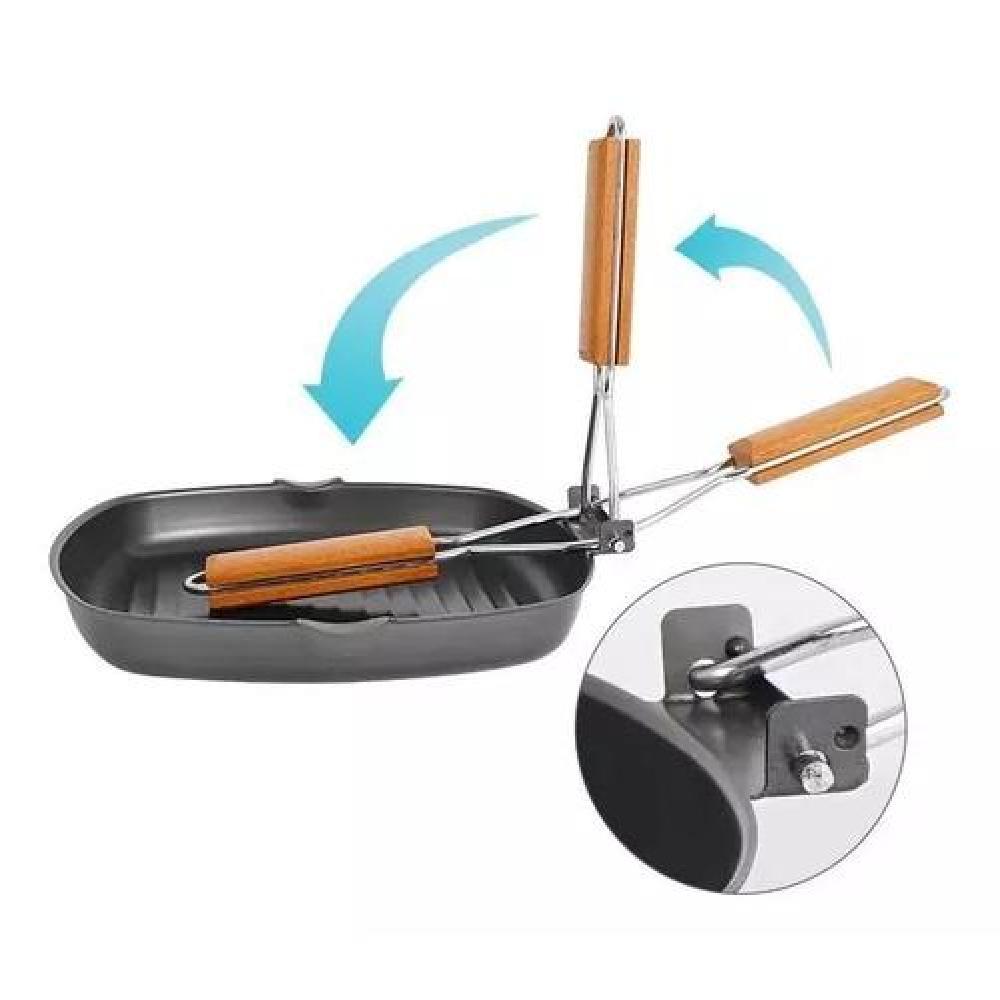 SARTEN PLEGABLE PARA CAMPING PORTATIL VIAJERO BUENA CALIDAD - 1