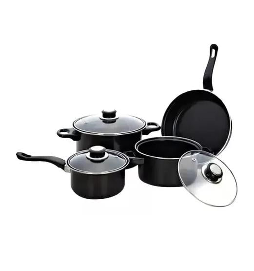 SET DE BATERÍA 13 PCS ANTIADHERENTE ROYAL MARK OLLAS SARTÉN COLOR NEGRO - 3