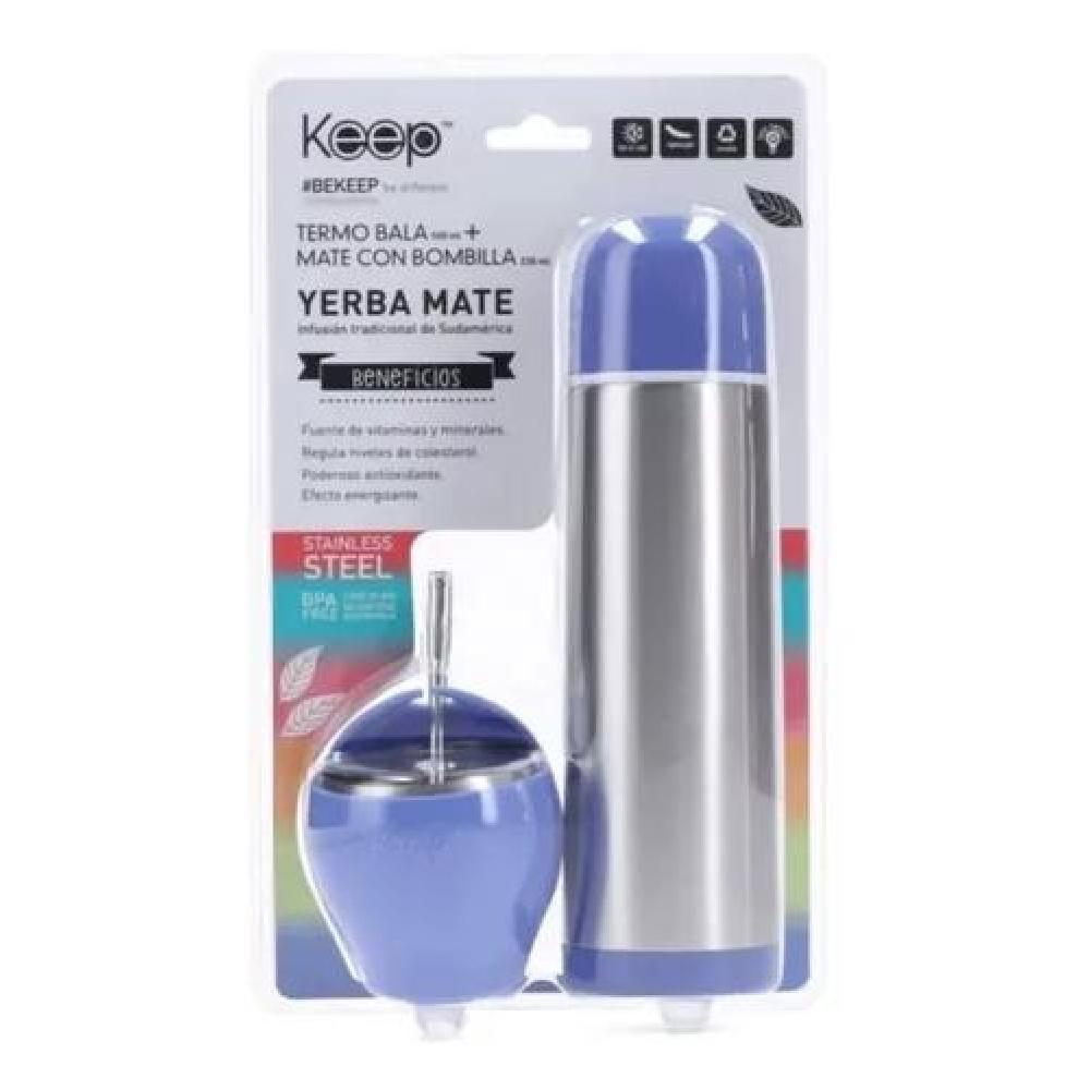 SET MATE Y TERMO BALA KEEP COLOR LILA - 1