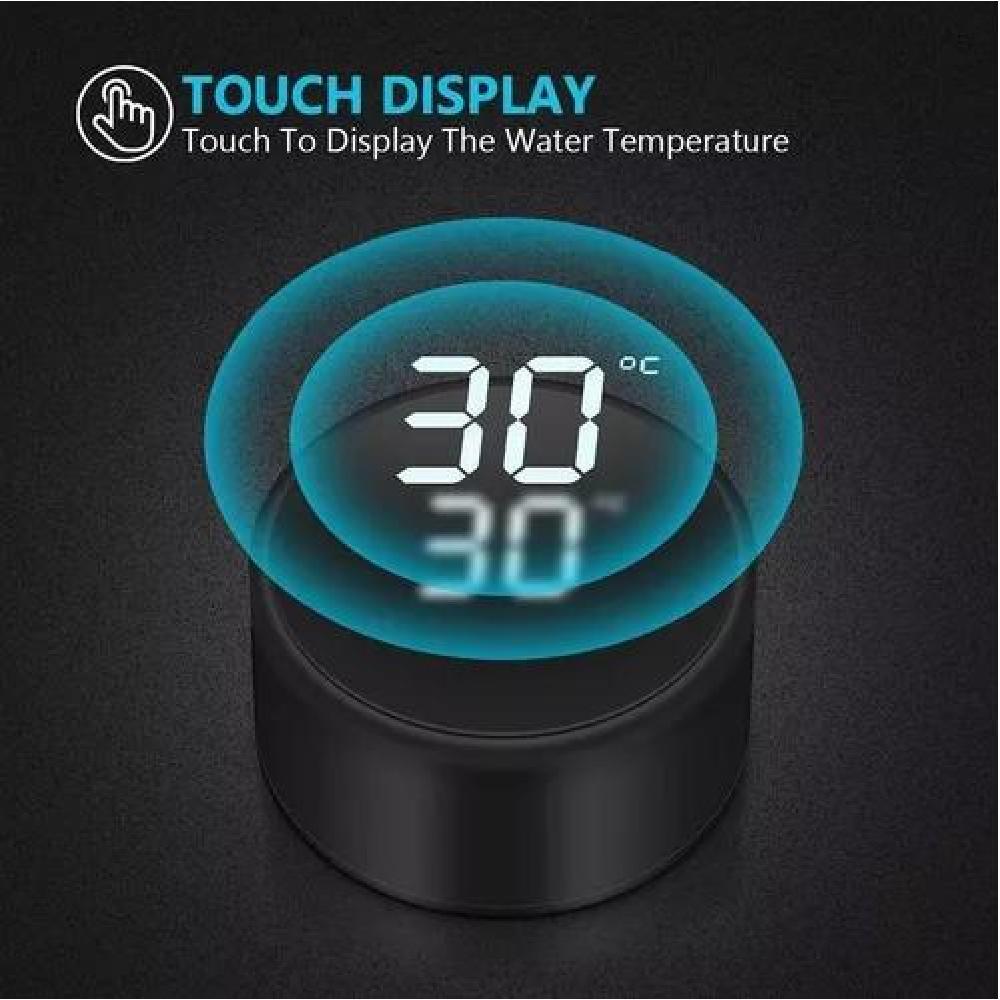 TAZA TERMO INTELIGENTE DIGITAL TÁCTIL LED TEMPERATURA COLOR NEGRO - 4
