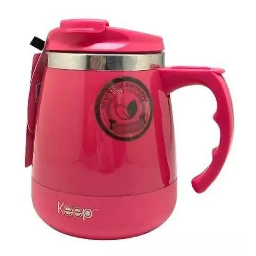 TAZA TÉRMICA KEEP INDOOR COLOR ROSA 400ML - 2
