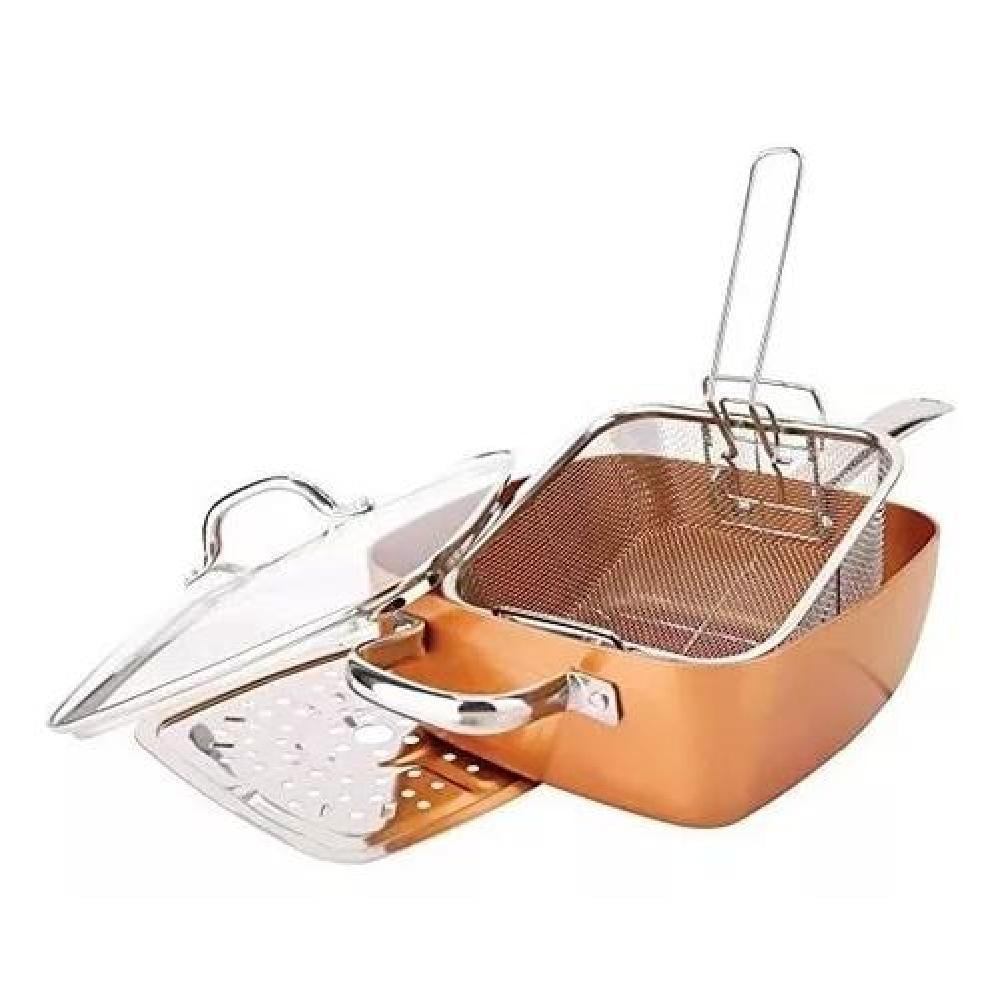 SARTEN ANTIADHERENTE COCINA SET COBRE - 5