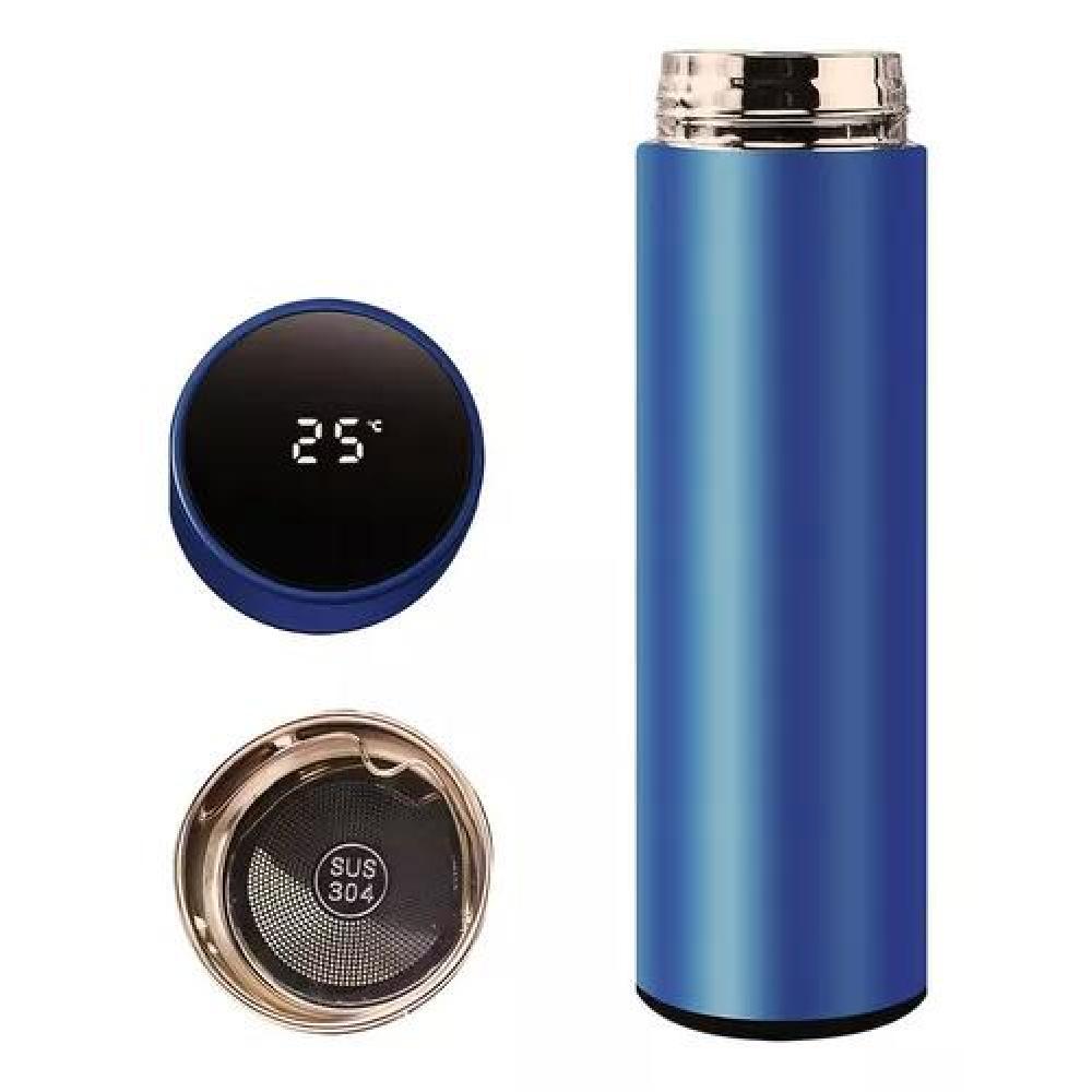 TAZA TERMO INTELIGENTE DIGITAL TÁCTIL LED TEMPERATURA COLOR AZUL - 1