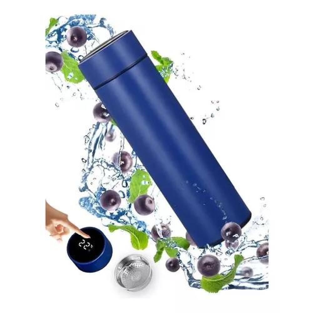 TAZA TERMO INTELIGENTE DIGITAL TÁCTIL LED TEMPERATURA COLOR AZUL - 2