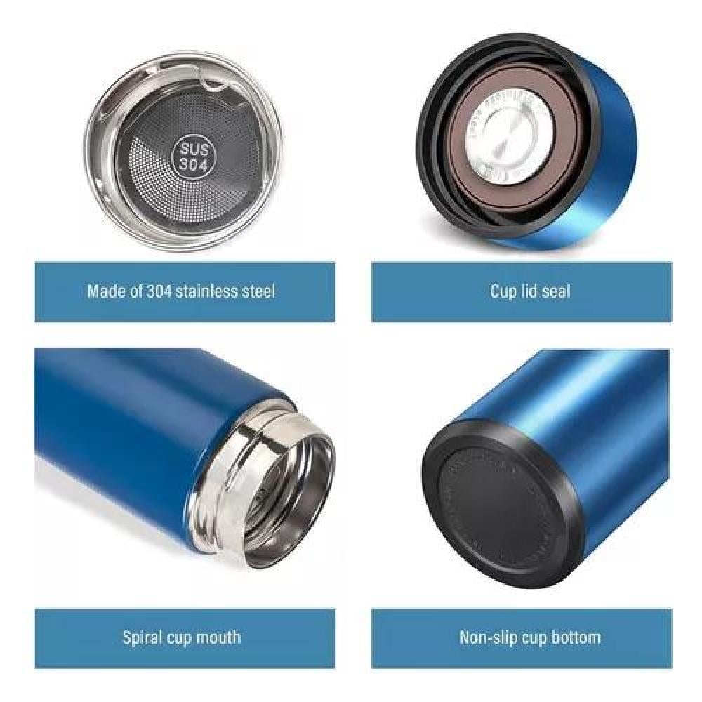 TAZA TERMO INTELIGENTE DIGITAL TÁCTIL LED TEMPERATURA COLOR AZUL - 5