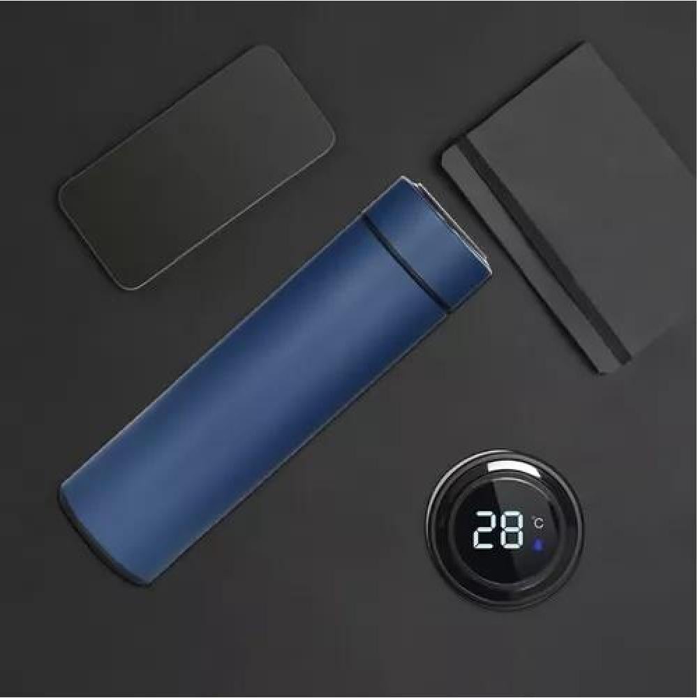 TAZA TERMO INTELIGENTE DIGITAL TÁCTIL LED TEMPERATURA COLOR AZUL - 6