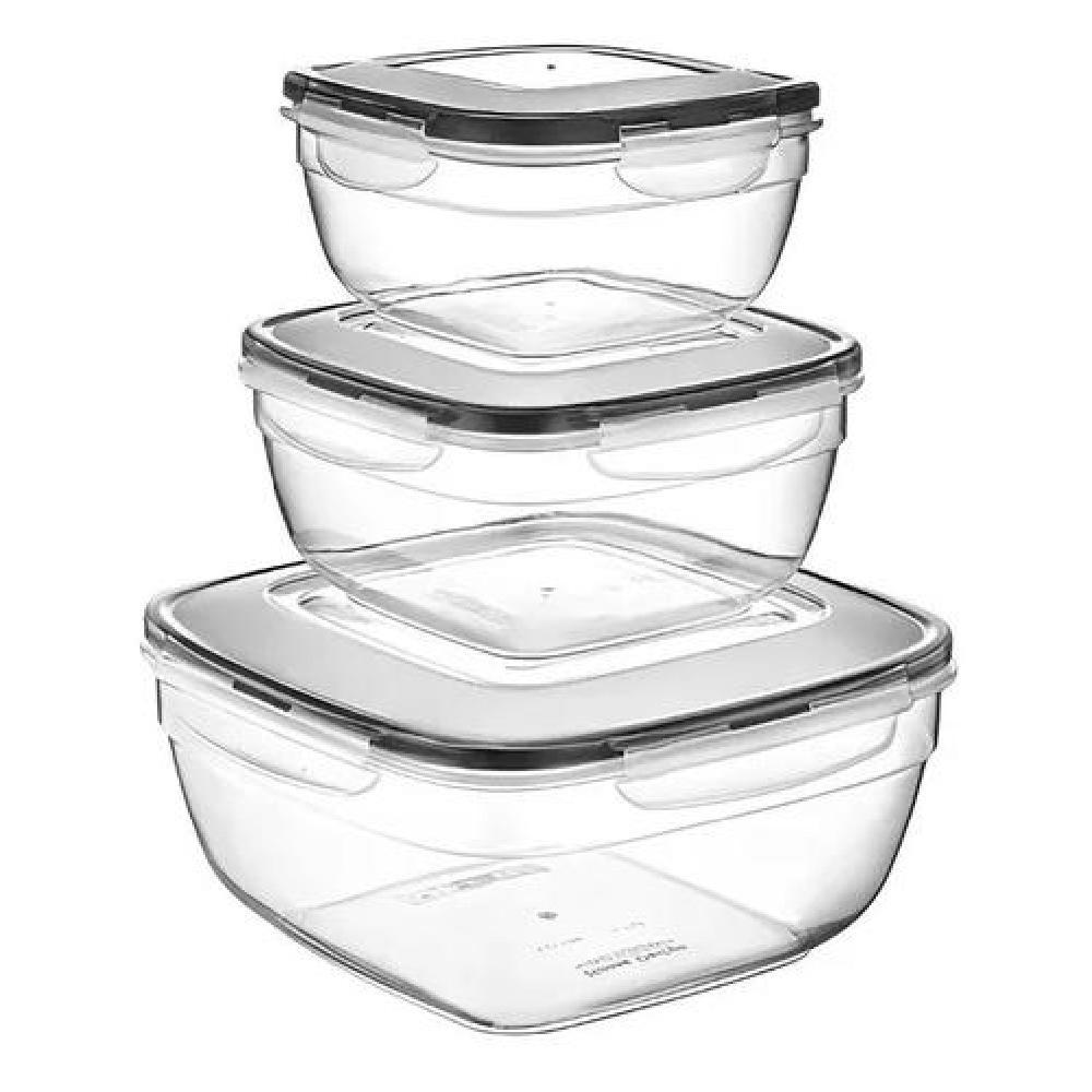 SET 3 TAPER TUPPER HERMÉTICO PARA ALIMENTOS PLÁSTICO - 1
