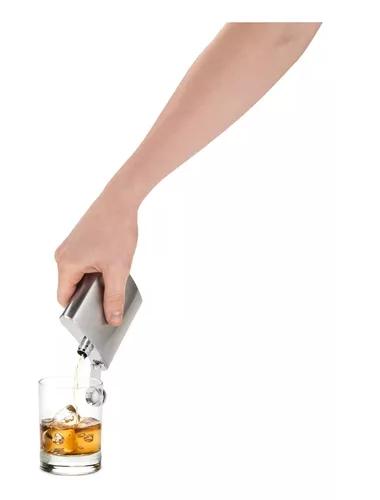 PETACA DE ACERO INOXIDABLE LICOR WHISKY 6 OZ - 5