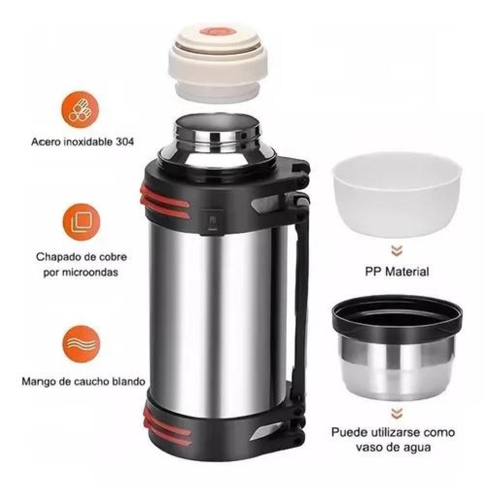 TERMO ACERO INOXIDABLE 2 LITROS PLATEADO - 7