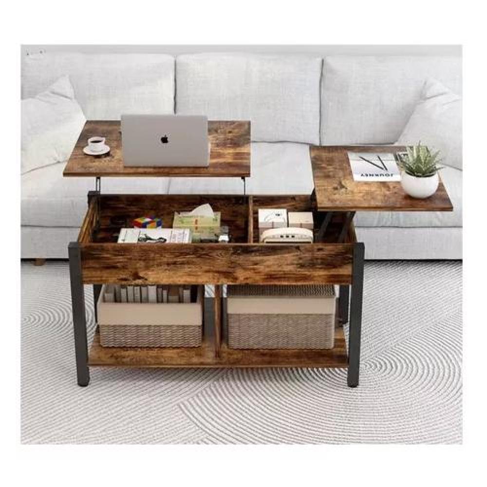 MESA CENTRO ELEVABLE LIVING 110X49X48CM NEGRO - 3