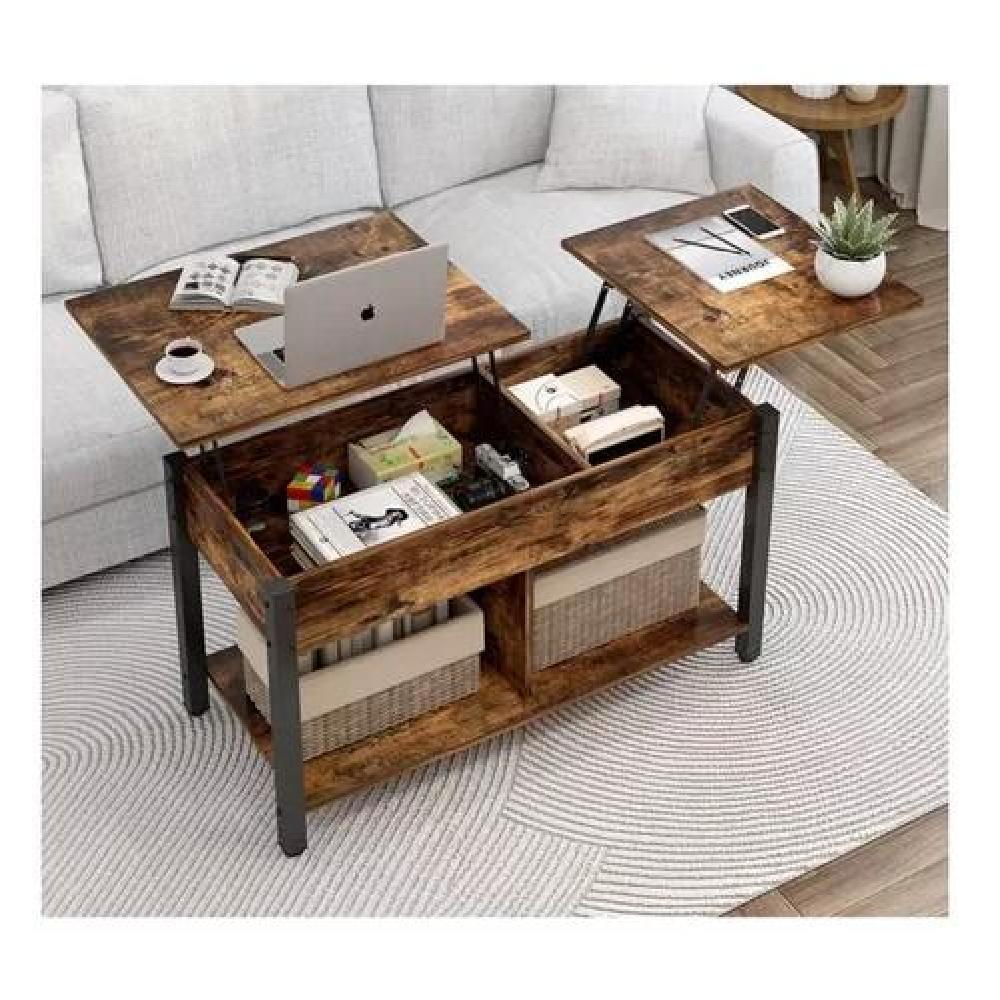 MESA CENTRO ELEVABLE LIVING 110X49X48CM NEGRO - 5