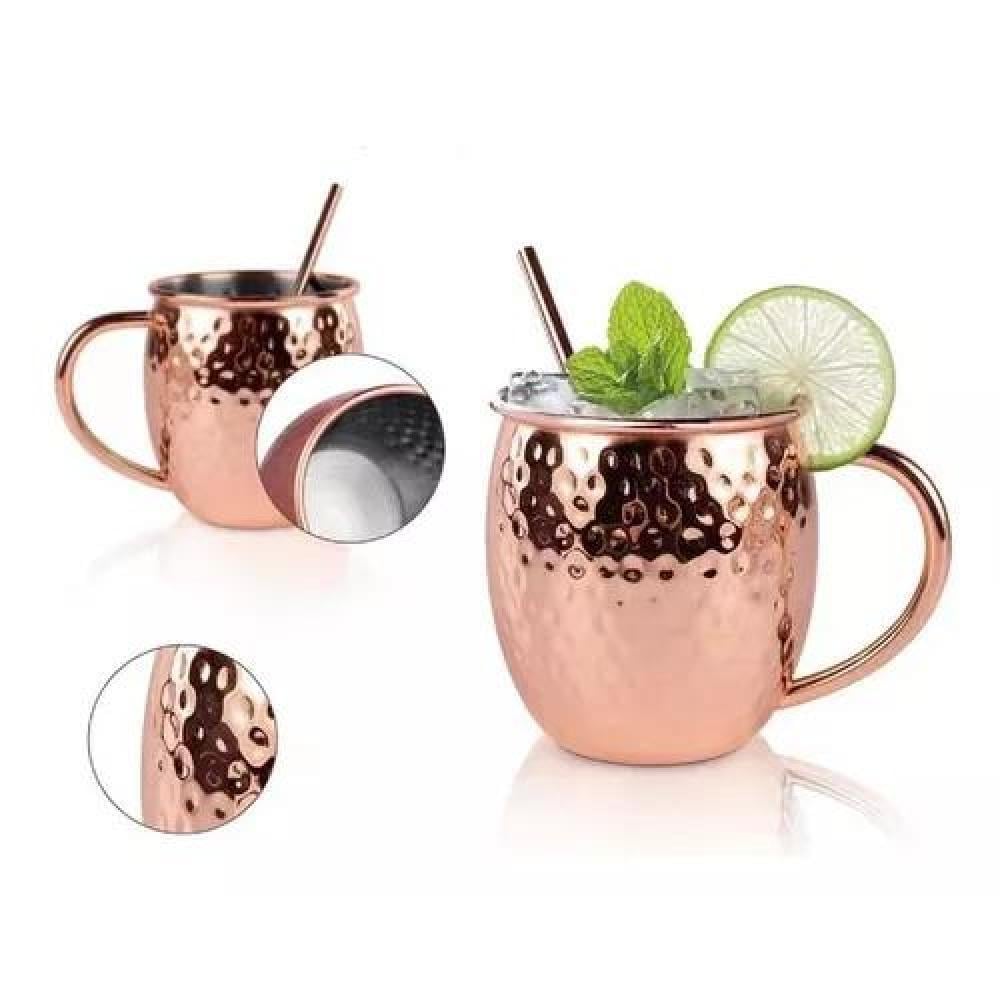 SET DE 2 MUGS DE COBRE TRAGOS MOSCOW MULE MOJITO - 2