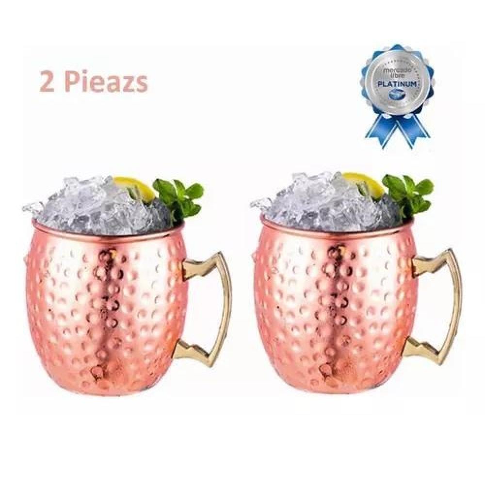 SET DE 2 MUGS DE COBRE TRAGOS MOSCOW MULE MOJITO - 3