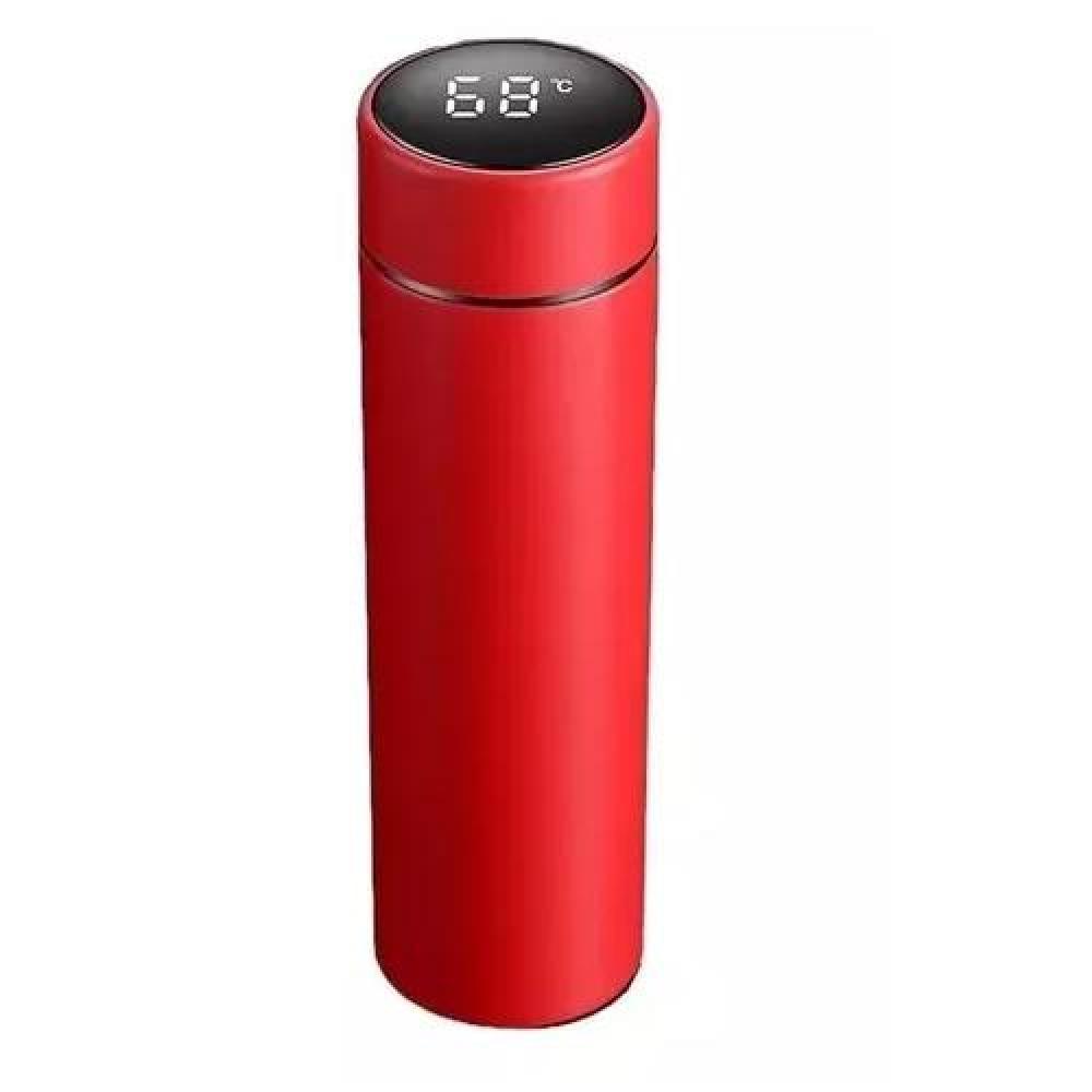 TERMO DIGITAL DE ACERO INOXIDABLE, INTELIGENTE DE 500 ML COLOR ROJO - 1