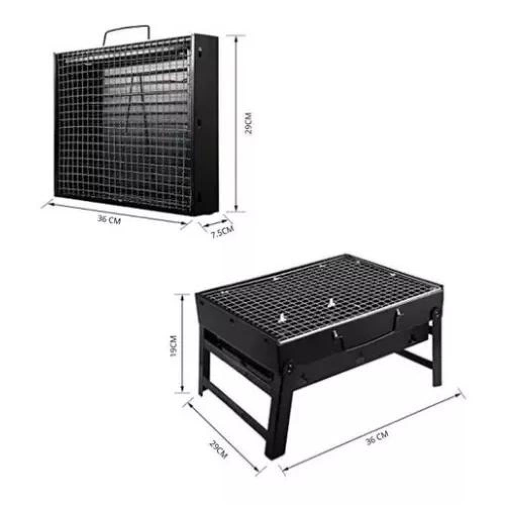 PARRILLA ASADOR DE CARBÓN PLEGABLE MINI PORTÁTIL AIRE LIBRE - 3