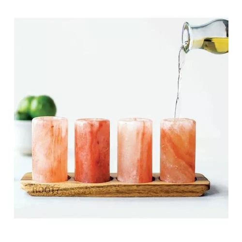 SET DE VASOS DE SAL ROSADA HIMALAYA PARA SHOT TEQUILA - 1