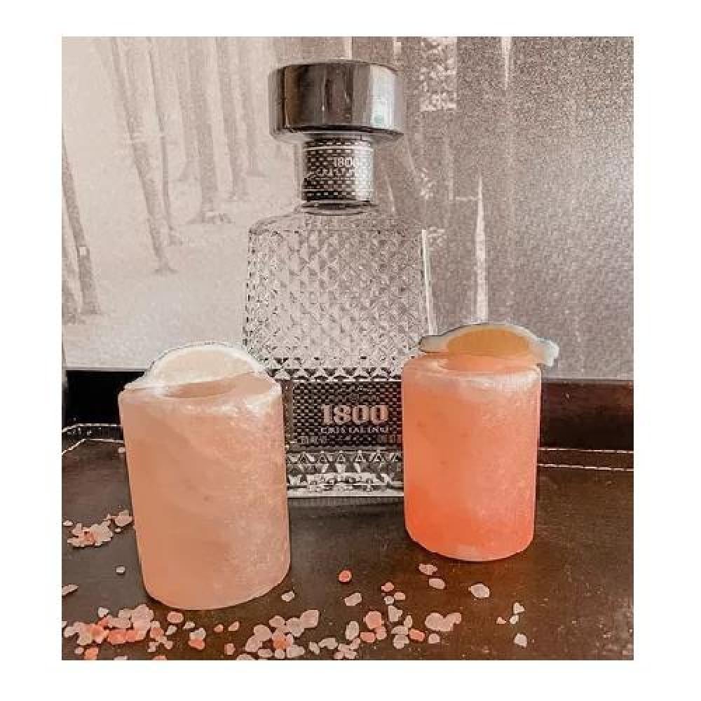 SET DE VASOS DE SAL ROSADA HIMALAYA PARA SHOT TEQUILA - 2