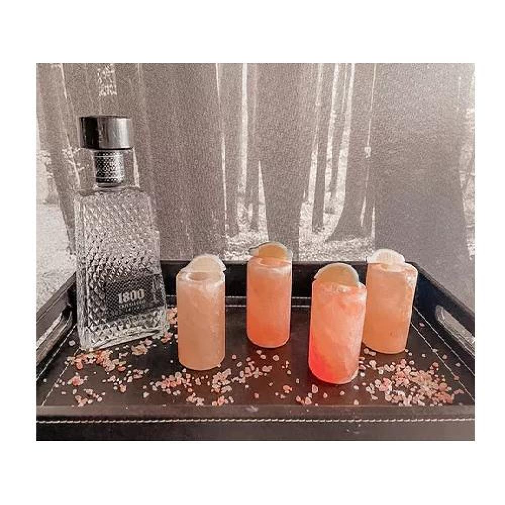 SET DE VASOS DE SAL ROSADA HIMALAYA PARA SHOT TEQUILA - 3