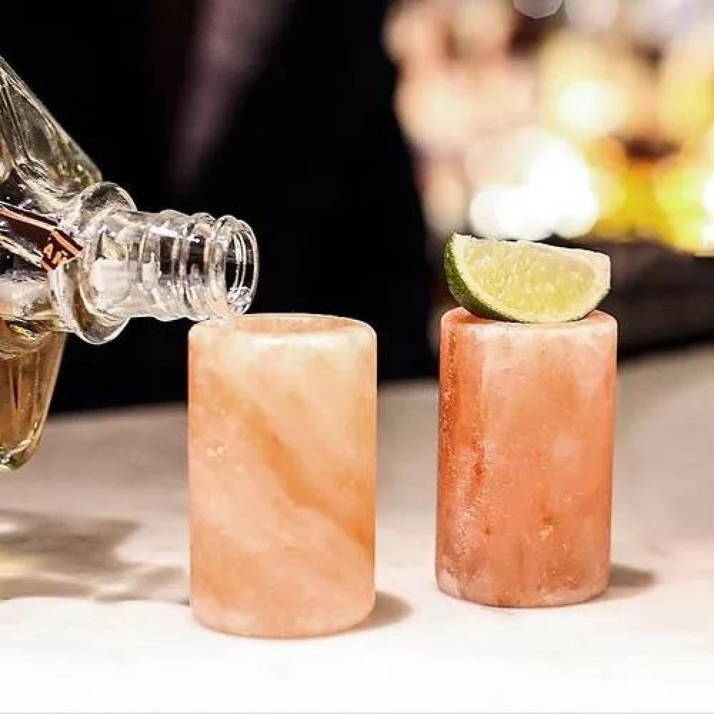 SET DE VASOS DE SAL ROSADA HIMALAYA PARA SHOT TEQUILA - 4