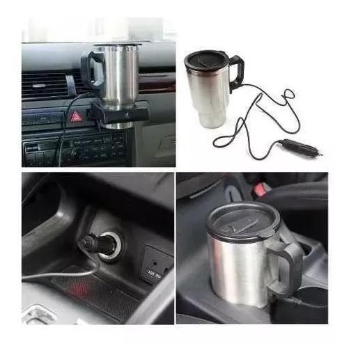 VASO 480ML TÉRMICO AUTO ACERO TAZÓN MUG 12V ELÉCTRICO 73702. COLOR GRIS VASO TERMICO 12V - 3