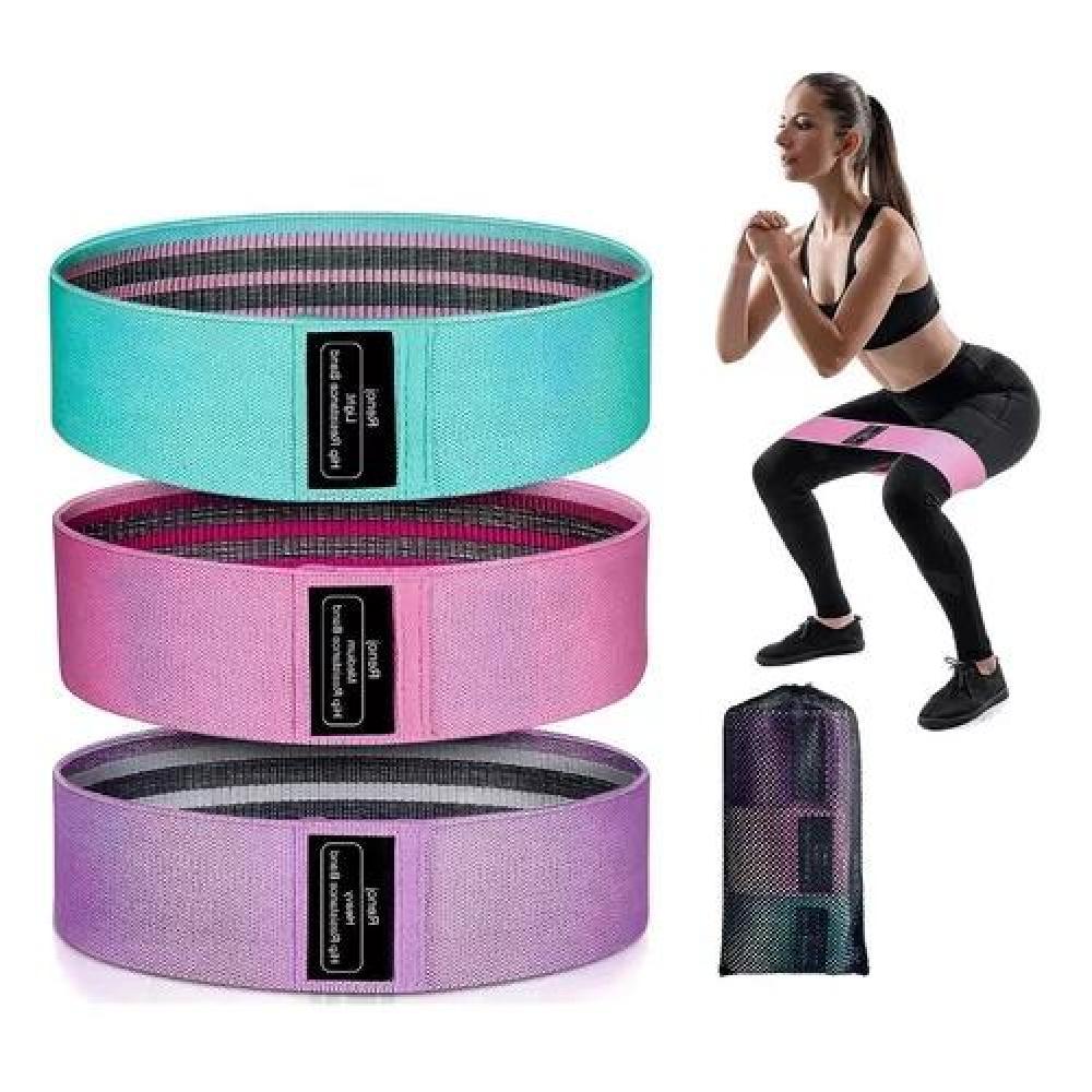 SET 3 BANDA ELASTICA TELA PILATES BANDAS ELASTICAS TELA YOGA - 4