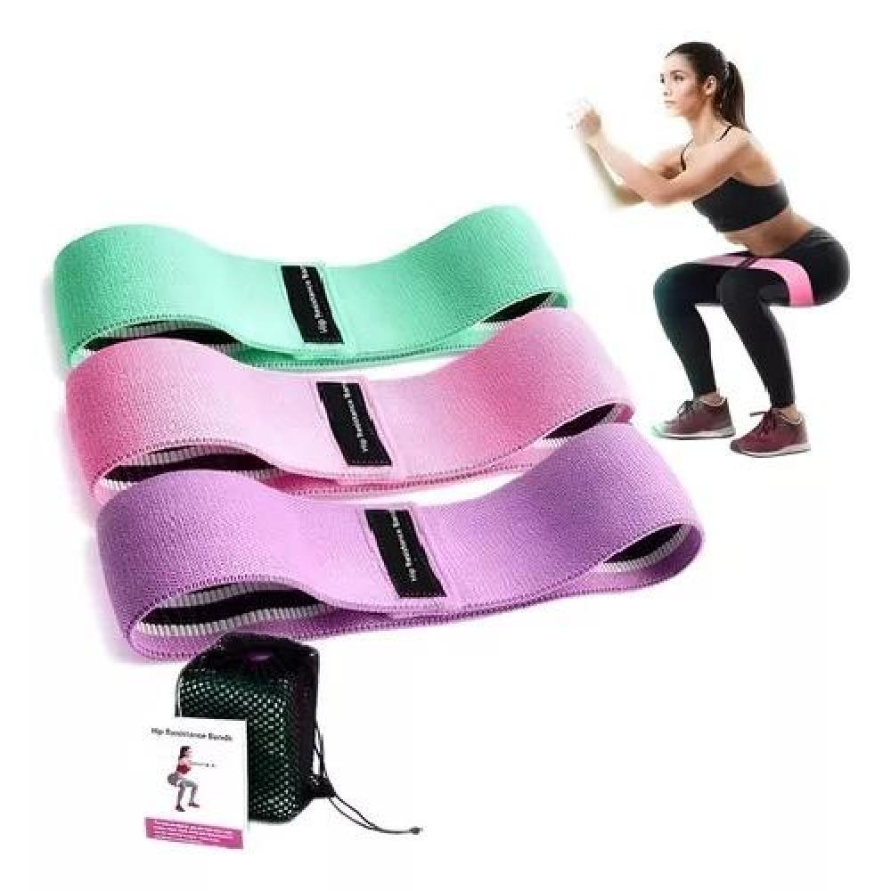 SET 3 BANDA ELASTICA TELA PILATES BANDAS ELASTICAS TELA YOGA - 5