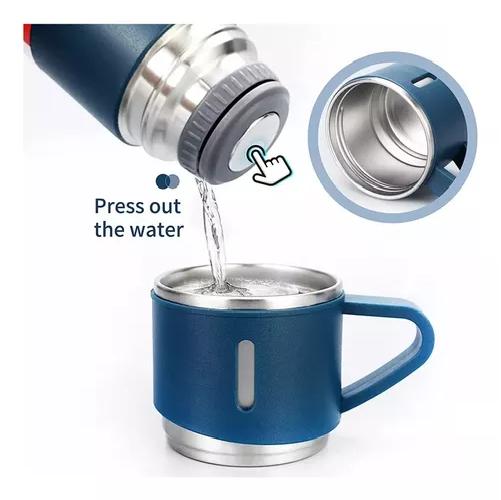 VASO TERMO DE ACERO INOXIDABLE CON TAZAS + BOLSA DE REGALO - 7