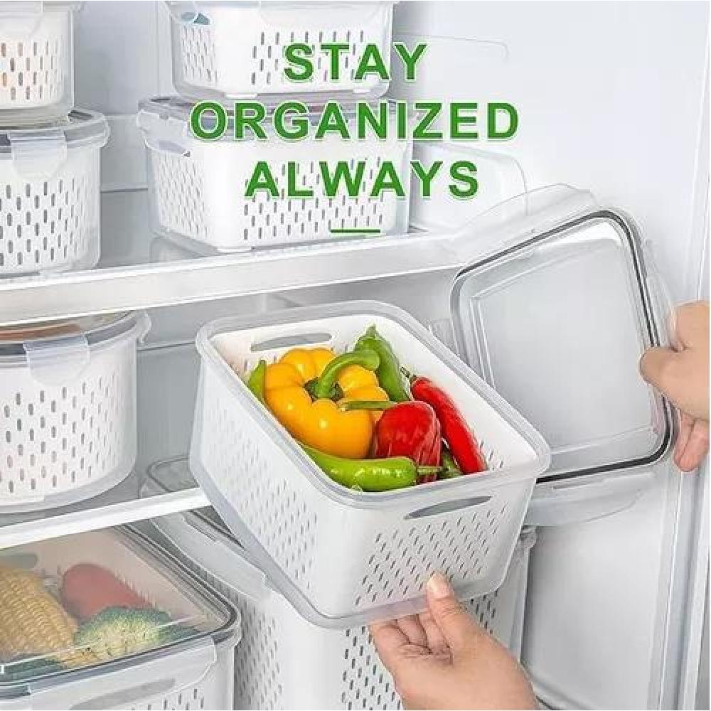 SET 5 CONTENEDORES HERMETICOS DE PLASTICO COCINA DESPENSA - 7