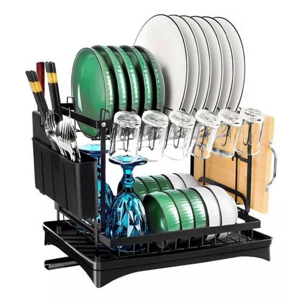 SECAPLATOS ESCURRIDOR SECADOR DE PLATOS2 NIVELES COCINA - 1