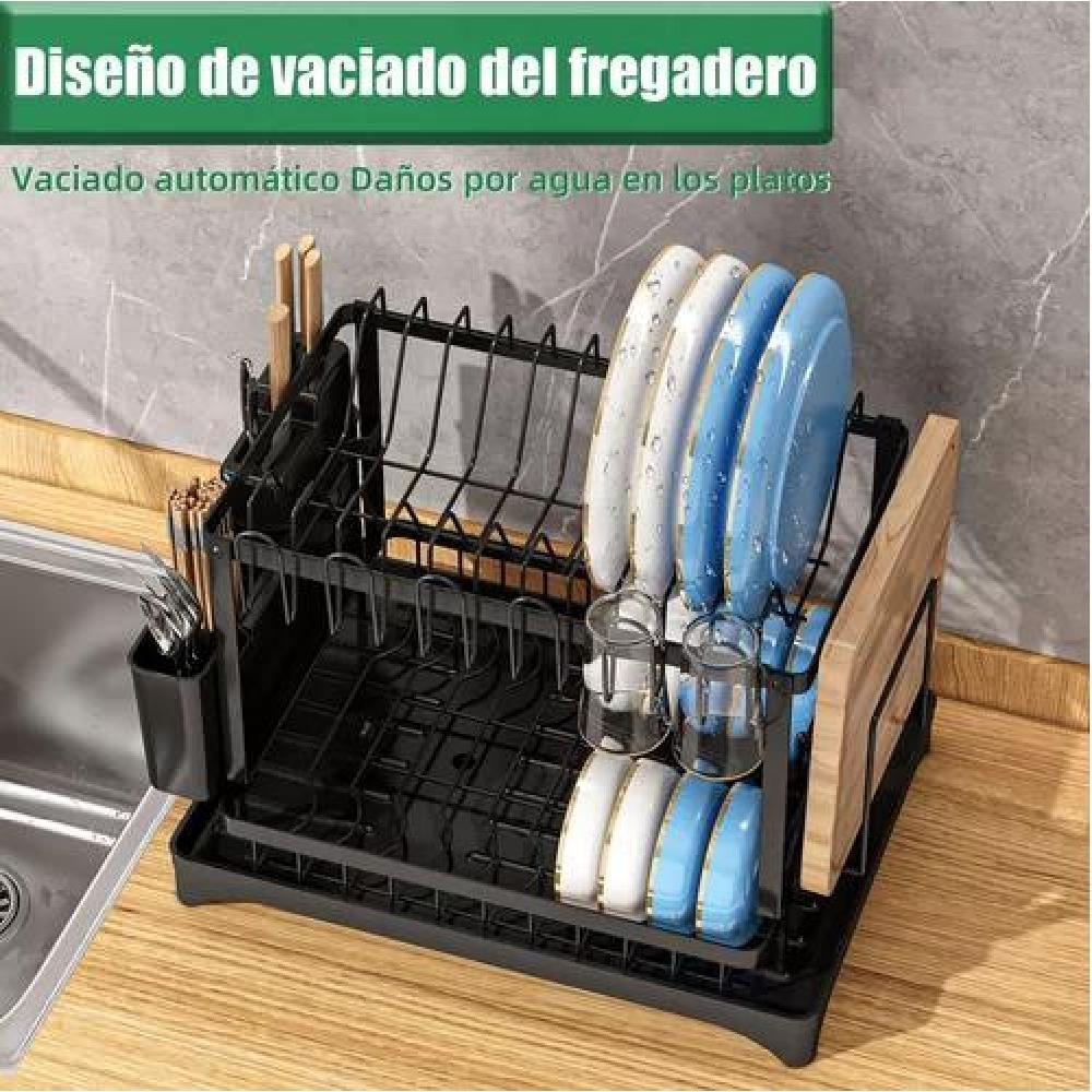 SECAPLATOS ESCURRIDOR SECADOR DE PLATOS2 NIVELES COCINA - 4