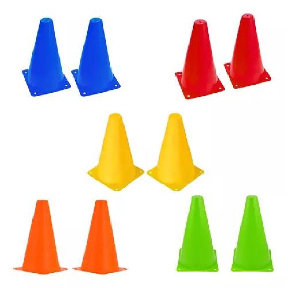 10 CONOS DE ENTRENAMIENTO 18CM CROSSFIT DEPORTE/ TRAFICO - 1